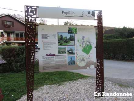 Panneau d'informations sur le vignoble de Pupillin